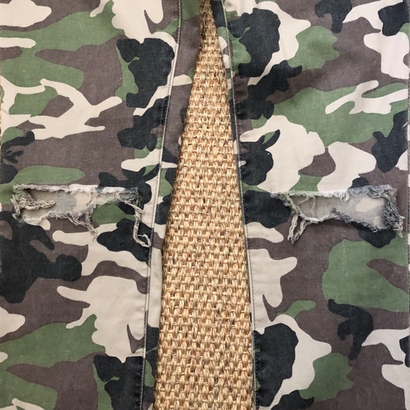 DL1961 Olive Camouflage Skinny Emma Power Knee-Rip Edition Legging XTWILL - Picture 5 of 5